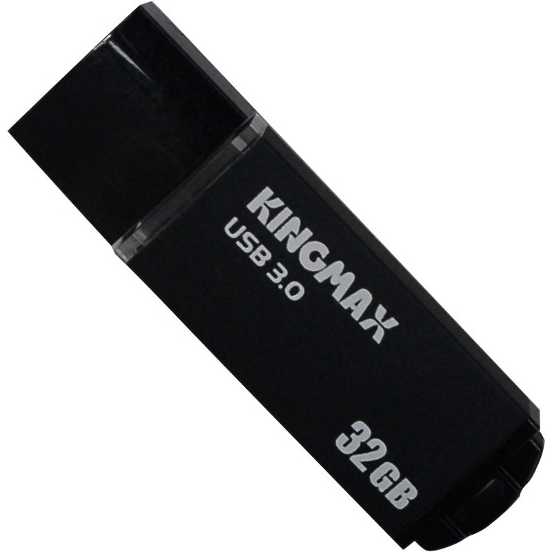 MEMORIE USB 3.0 KINGMAX 32 GB, cu capac, carcasa aluminiu, negru, "KM-MB03-32GB/BK" (timbru verde 0.03 lei)