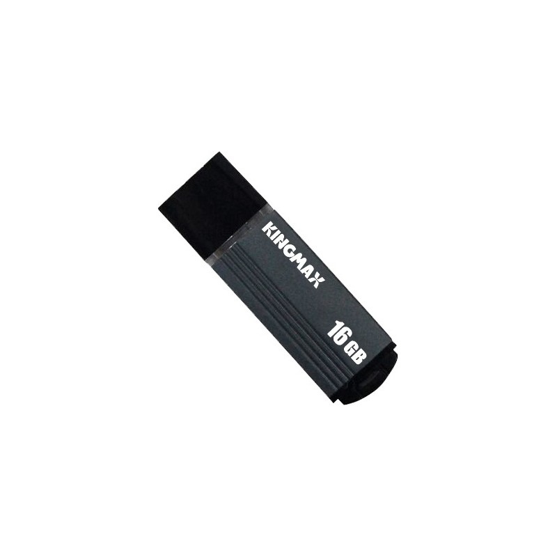 MEMORIE USB 2.0 KINGMAX 16 GB, cu capac, carcasa aluminiu, negru / gri, "KM-MA06-16GB/GY" (timbru verde 0.03 lei)