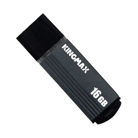 MEMORIE USB 2.0 KINGMAX 16 GB, cu capac, carcasa aluminiu, negru / gri, "KM-MA06-16GB/GY" (timbru verde 0.03 lei)