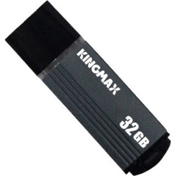 MEMORIE USB 2.0 KINGMAX 32 GB, cu capac, carcasa aluminiu, negru / gri, "KM-MA06-32GB/GY" (timbru verde 0.03 lei)