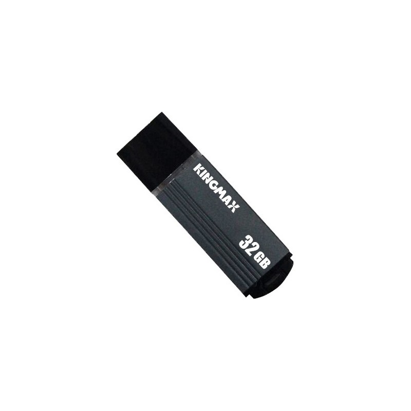 MEMORIE USB 2.0 KINGMAX 32 GB, cu capac, carcasa aluminiu, negru / gri, "KM-MA06-32GB/GY" (timbru verde 0.03 lei)