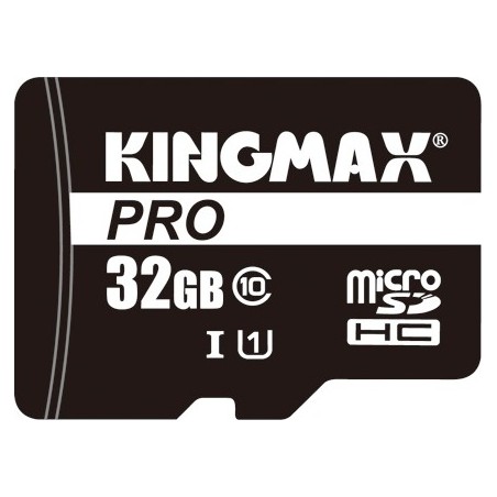 CARD MicroSD KINGMAX,  32 GB, MicroSDHC, clasa 10, standard UHS-I U1, "KM-PS04-32GB-PRO" (timbru verde 0.03 lei)