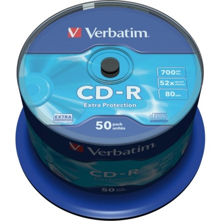 CD-R VERBATIM  700MB, 80min, viteza 52x,  50 buc, spindle, "43351"