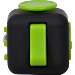 CUB ANTISTRES SPACER, FIDGET, black cu butoane green, "SP-CUBE-FGET"