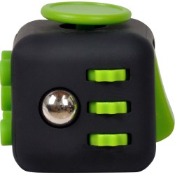 CUB ANTISTRES SPACER, FIDGET, black cu butoane green, "SP-CUBE-FGET"