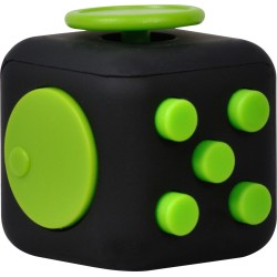 CUB ANTISTRES SPACER, FIDGET, black cu butoane green, "SP-CUBE-FGET"