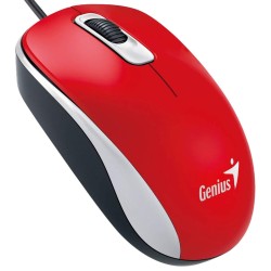 MOUSE Genius, "DX-110", PC sau NB, cu fir, USB, optic, 1000 dpi, butoane/scroll 3/1, , rosu, "31010116104" (timbru verde 0.18 le