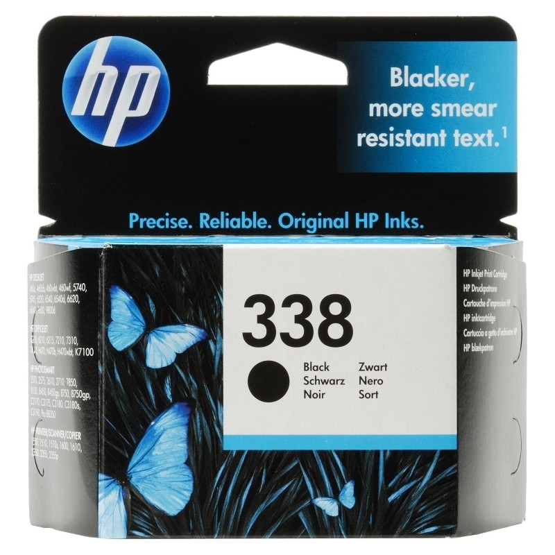 Cartus Cerneala Original HP Black, nr.338, pentru DJ460|574x|6xxx|9800|2570|2xxx|8xxx, , (timbru verde 0.15 lei), "C8765EE"