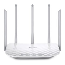 ROUTER TP-LINK wireless 1350Mbps, 4 porturi 10/100Mbps, 5 antene ext, Dual Band AC1350, "Archer C60" 45504837 (timbru verde 2 le