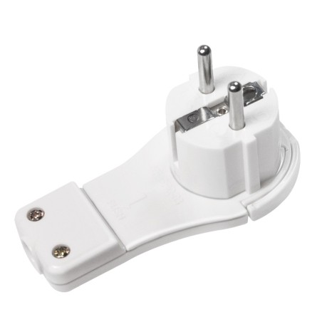 ADAPTOR in unghi drept LOGILINK, conectare prin Schuko (T), 16 A, fara protectie, alb, "LPS228" (timbru verde 0.18 lei)