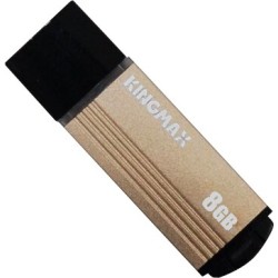 MEMORIE USB 2.0 KINGMAX 8 GB, cu capac, carcasa aluminiu, negru / auriu, "KM-MA06-8GB/Y" (timbru verde 0.03 lei)