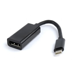 CABLU video GEMBIRD, adaptor USB 3.1 Type-C (T) la DisplayPort (M), 15cm, rezolutie maxima 4K UHD (3840 x 2160) la 60 Hz, negru,