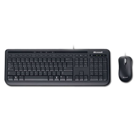 Kit TASTATURA si Mouse Microsoft, "Desktop 600", cu fir, 108 taste format standard, mouse 800dpi, 3/1 butoane, negru, "APB-00013