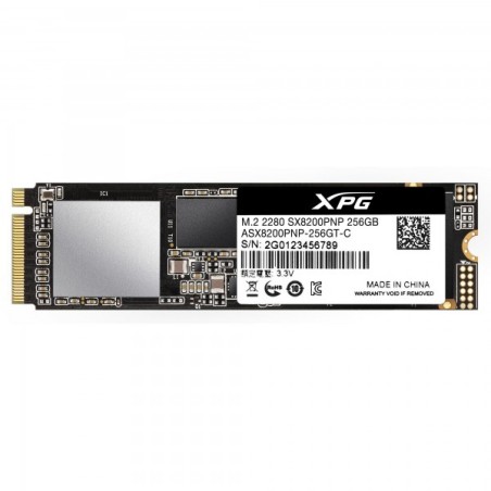 SSD ADATA, XPG SX8200 Pro, 256 GB, M.2, PCIe Gen3.0 x4, 3D TLC Nand, R/W: 3500/1200 MB/s, "ASX8200PNP-256GT-C"