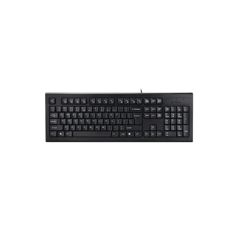 TASTATURA A4TECH, "KR85", cu fir, 104 taste format standard, USB, negru, "KR-85-USB" (timbru verde 0.8 lei)