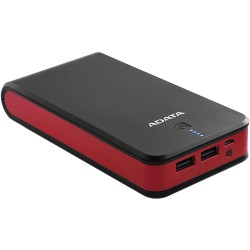 POWER BANK ADATA 20.100 mAh, USB 2.0 x 2, incarcare prin micro-USB, 5 V, 2.1 A, negru-rosu, "AP20100-5V-CBKRD" (timbru verde 0.9