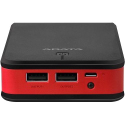 POWER BANK ADATA 20.100 mAh, USB 2.0 x 2, incarcare prin micro-USB, 5 V, 2.1 A, negru-rosu, "AP20100-5V-CBKRD" (timbru verde 0.9