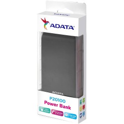 POWER BANK ADATA 20.100 mAh, USB 2.0 x 2, incarcare prin micro-USB, 5 V, 2.1 A, negru-rosu, "AP20100-5V-CBKRD" (timbru verde 0.9