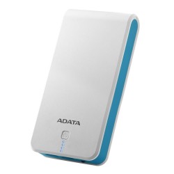 POWER BANK ADATA 20.100 mAh, USB 2.0 x 2, incarcare prin micro-USB, 5 V, 2.1 A, alb-albastru, "AP20100-5V-CWHBL" (timbru verde 0