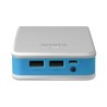 POWER BANK ADATA 20.100 mAh, USB 2.0 x 2, incarcare prin micro-USB, 5 V, 2.1 A, alb-albastru, "AP20100-5V-CWHBL" (timbru verde 0