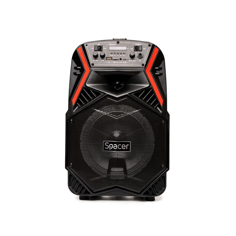 BOXA SPACER portabila bluetooth COUGAR, tip troler, RMS:  35W, 8" woofer, acumulator 3.7V,1800 mAh, input : AUX audio, radio FM,