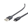 CABLU alimentare si date GEMBIRD, pt. smartphone, USB 2.0 (T) la USB 2.0 Type-C (T), 1m, negru, "CCP-USB2-AMCM-1M" (timbru verde